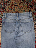 Light Wash High Waisted Button Fly Straight FIT Jeans