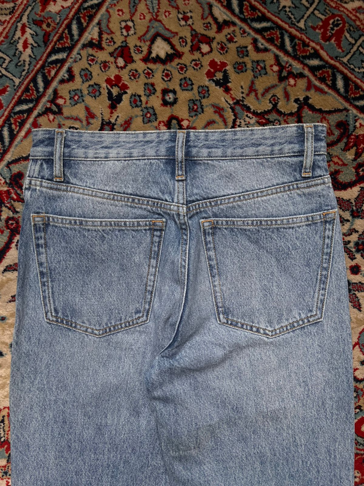 Light Wash High Waisted Button Fly Straight FIT Jeans
