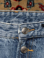 Light Wash High Waisted Button Fly Straight FIT Jeans