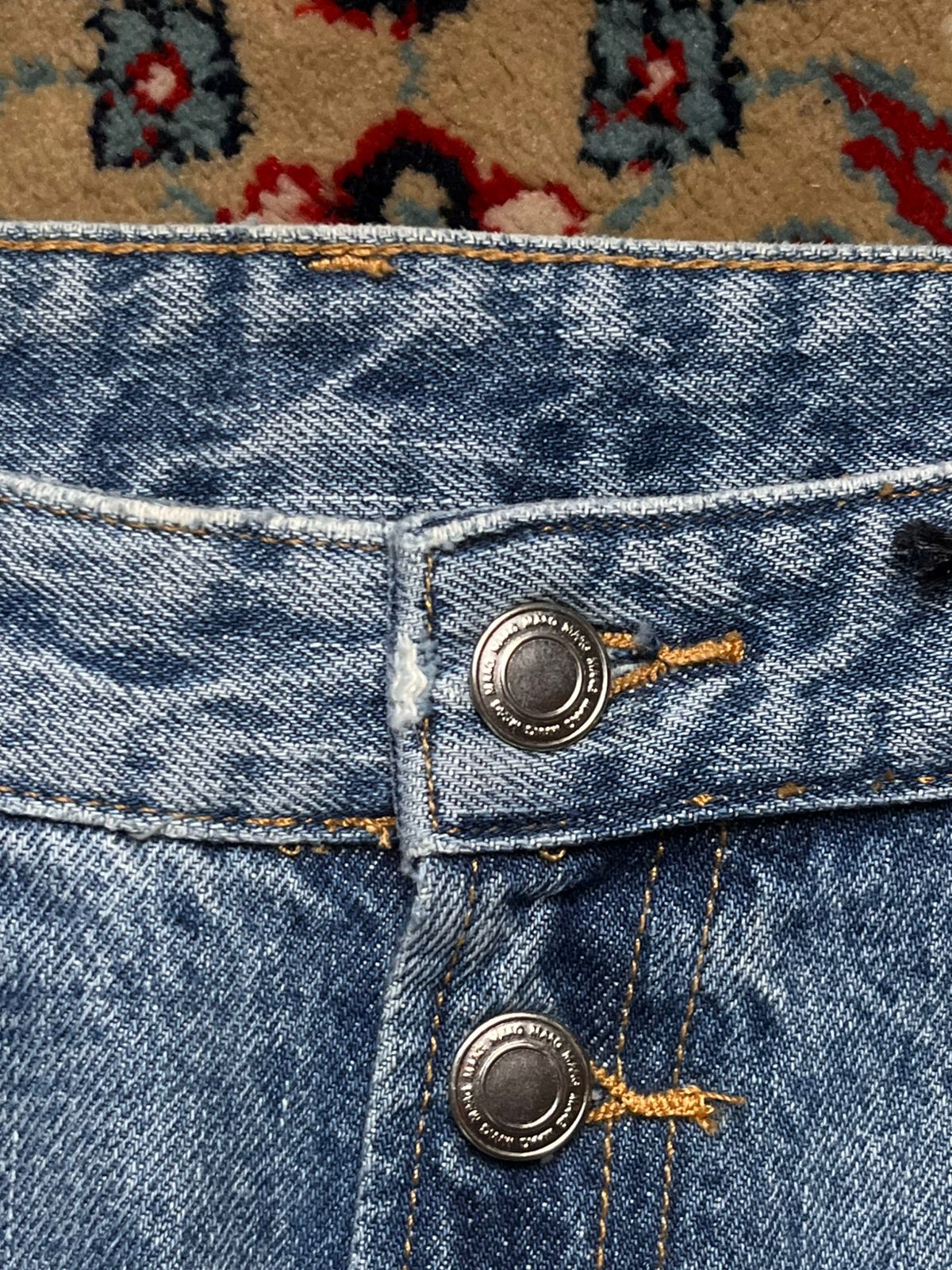 Light Wash High Waisted Button Fly Straight FIT Jeans