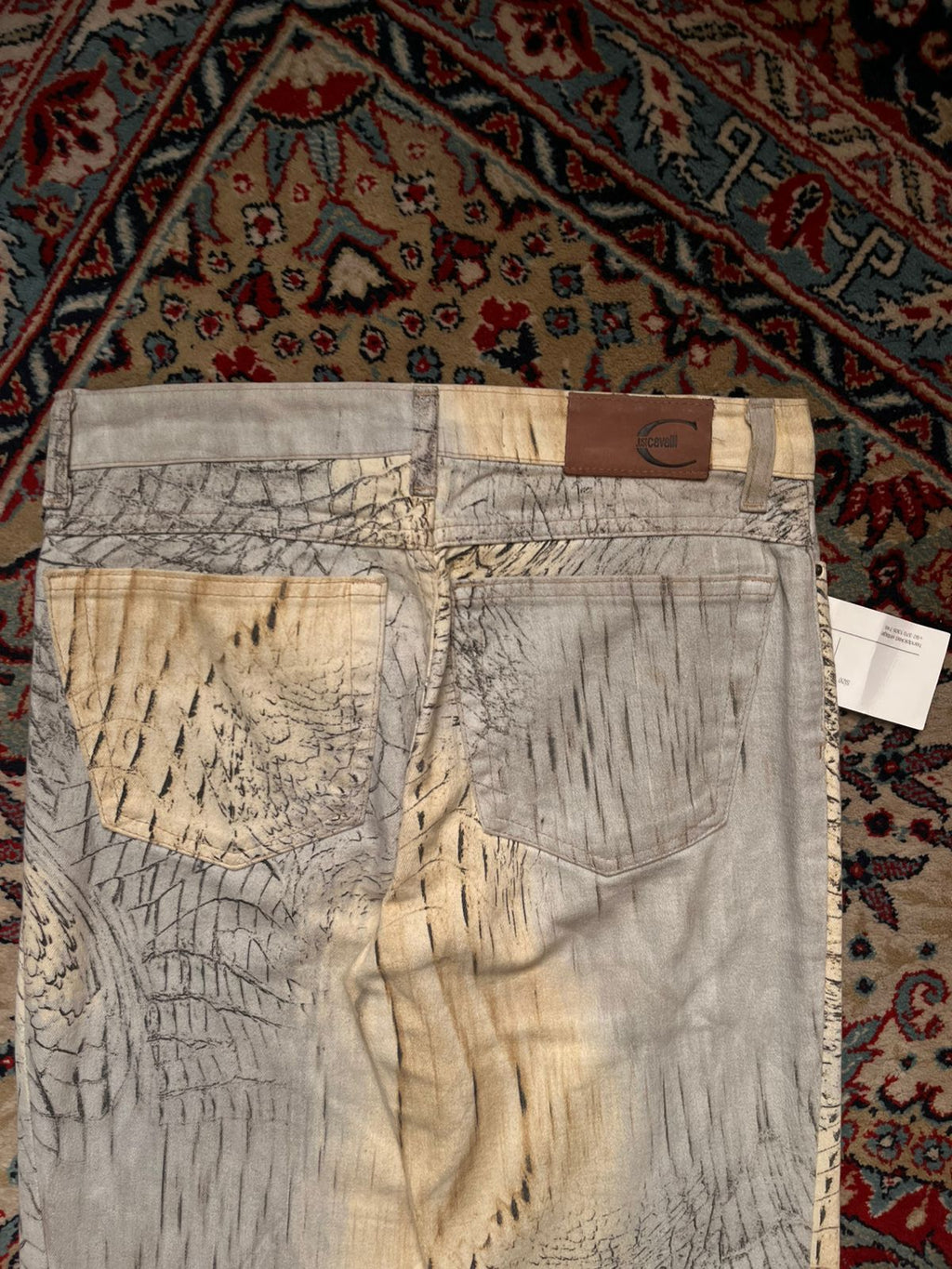Just Cavalli by Roberto Cavalli Vintage Snake Skin Graphic Print JEANS