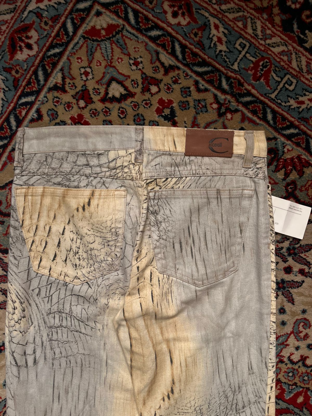 Just Cavalli by Roberto Cavalli Vintage Snake Skin Graphic Print JEANS