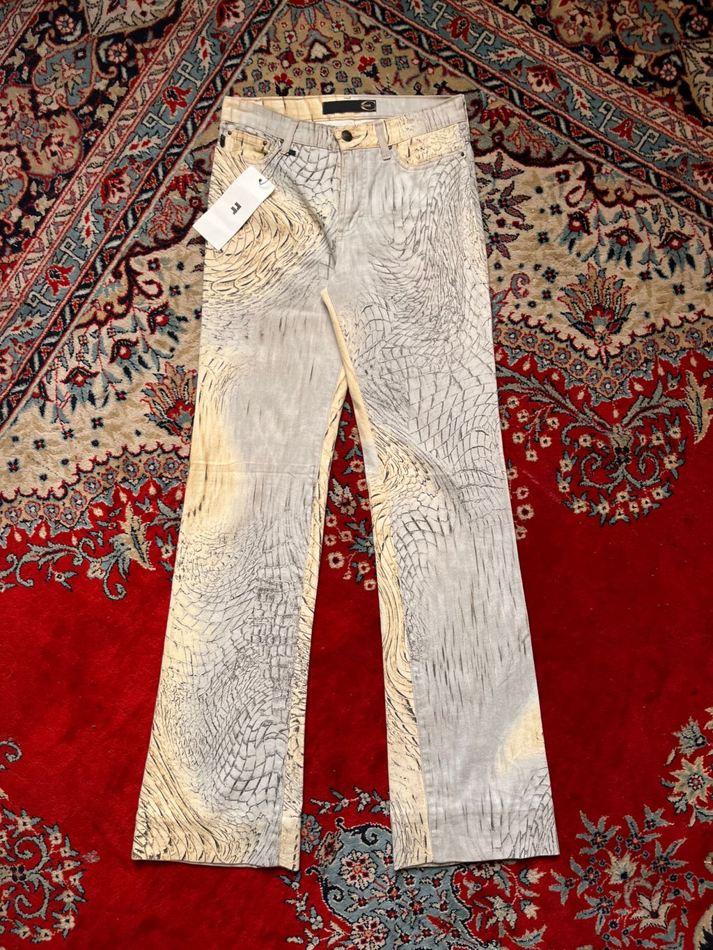 Just Cavalli by Roberto Cavalli Vintage Snake Skin Graphic Print JEANS