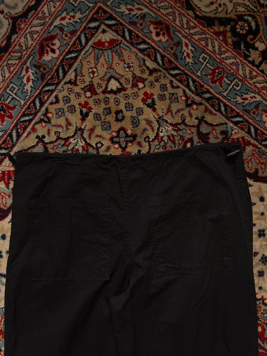 STRADIVARIUS Black Baggy Techwear Cargo PANTS - 36