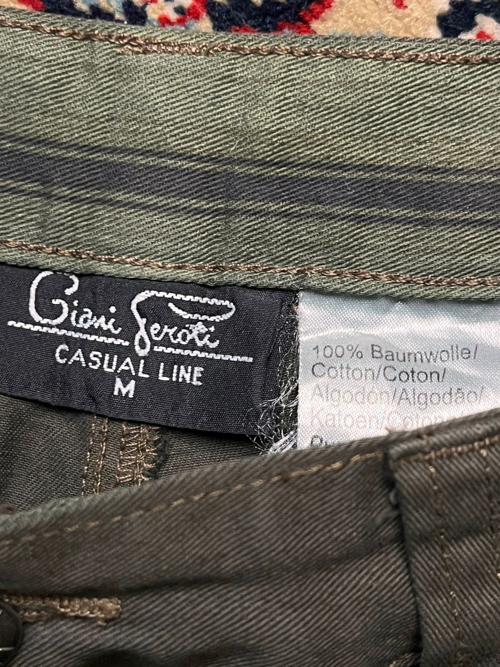 GIANI FEROTI Casual Line Olive Green Cargo PANTS - 34