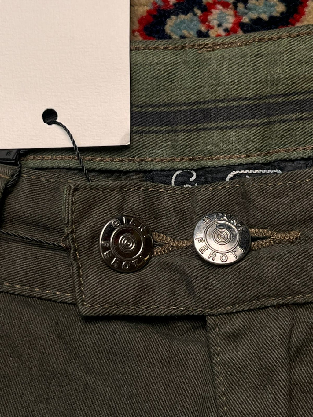 GIANI FEROTI Casual Line Olive Green Cargo PANTS - 34