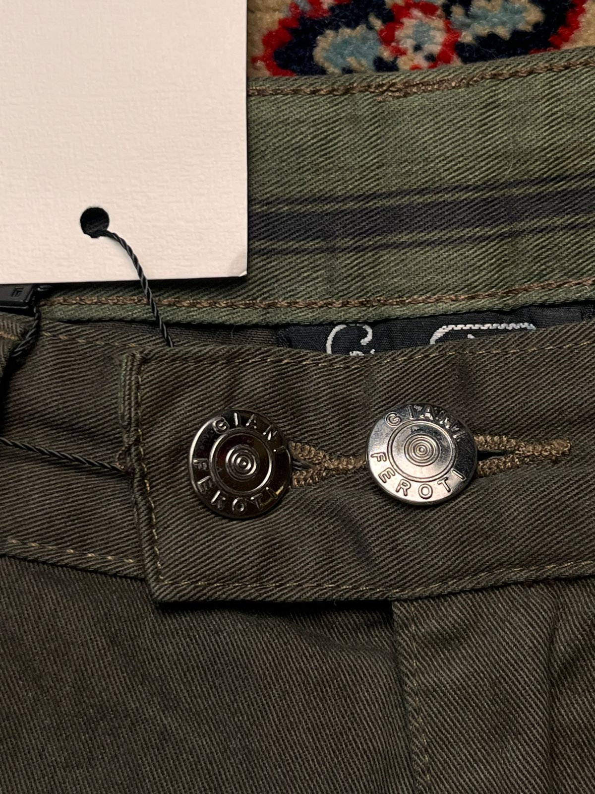 GIANI FEROTI Casual Line Olive Green Cargo PANTS - 34