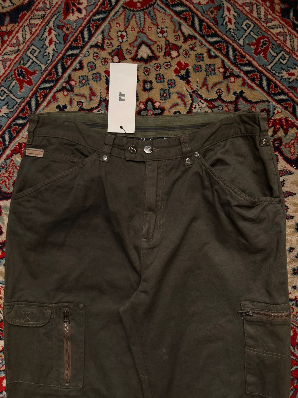 GIANI FEROTI Casual Line Olive Green Cargo PANTS - 34