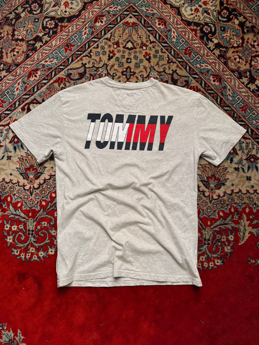 TOMMY JEANS HEATHER GREY SLIM FIT TEE