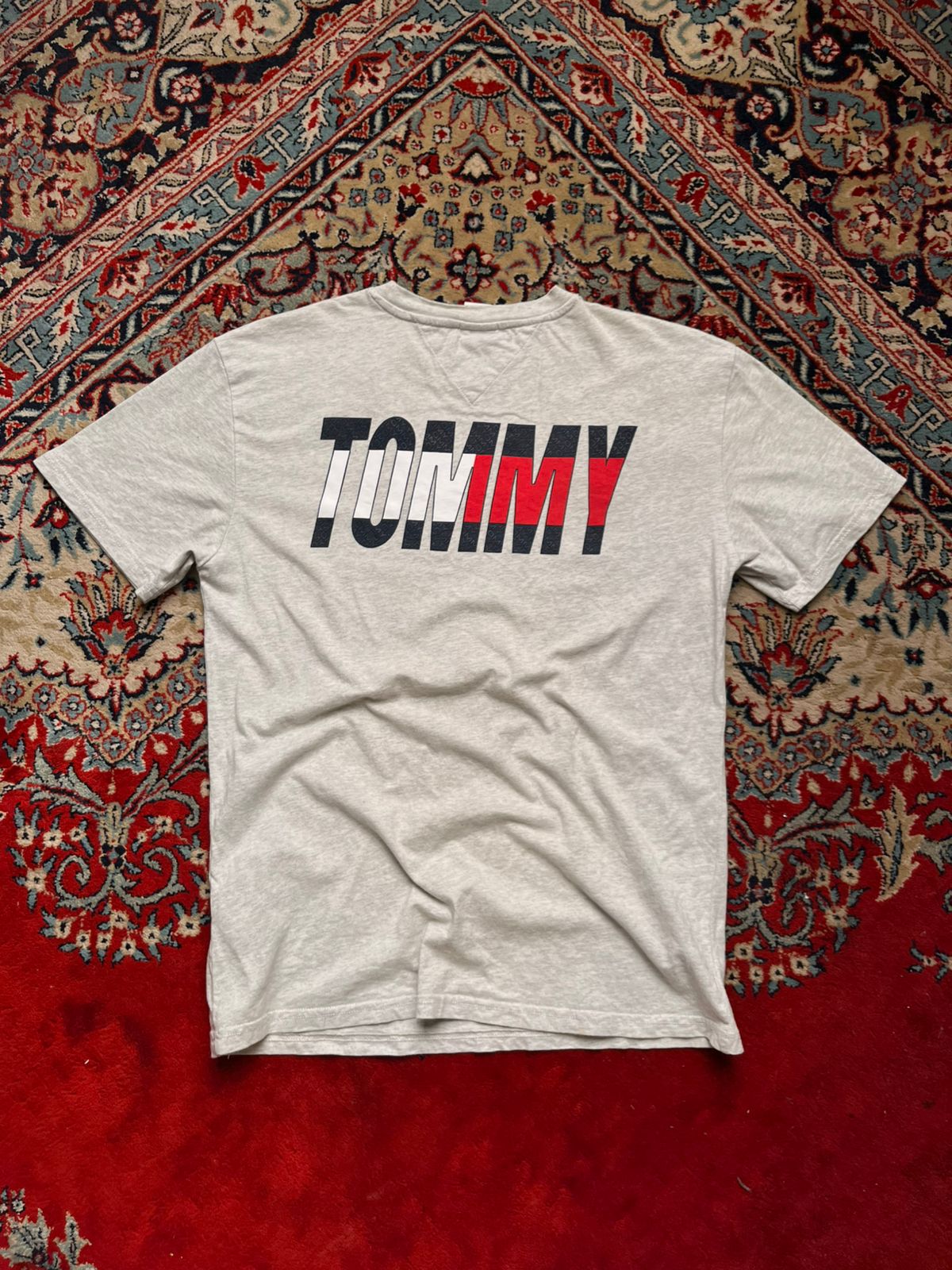 TOMMY JEANS HEATHER GREY SLIM FIT TEE