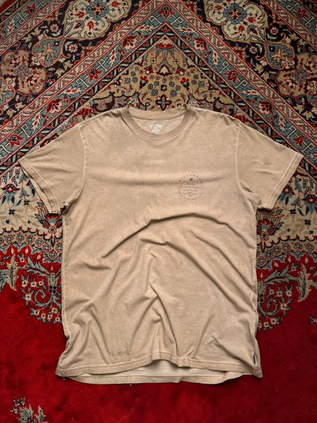 BILLABONG Wave Washed Tan Beige Graphic TEE