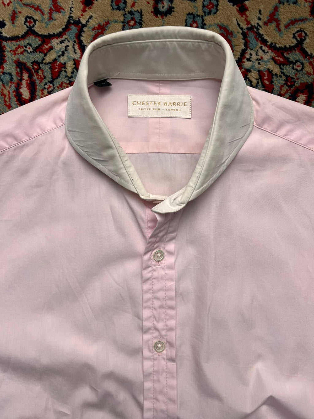 CHESTER BARRIE Savile Row London Cuff Luxury BUTTON DOWN SHIRT