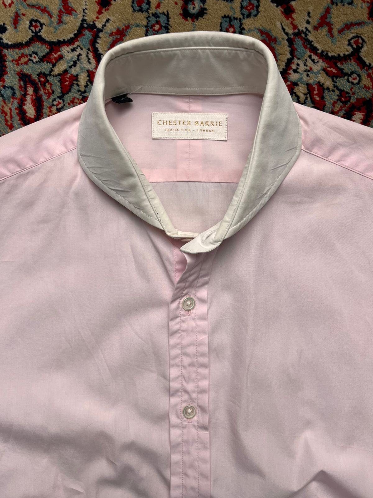 CHESTER BARRIE Savile Row London Cuff Luxury BUTTON DOWN SHIRT