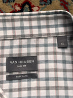 VAN HEUSEN SLIM FIT CHECKED BUTTON DOWN SHIRT