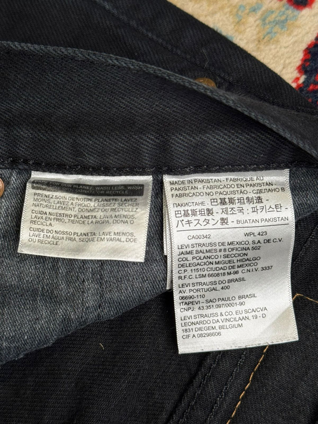 LEVIS 501 PREMIUM Straight fit Black Jeans - 38