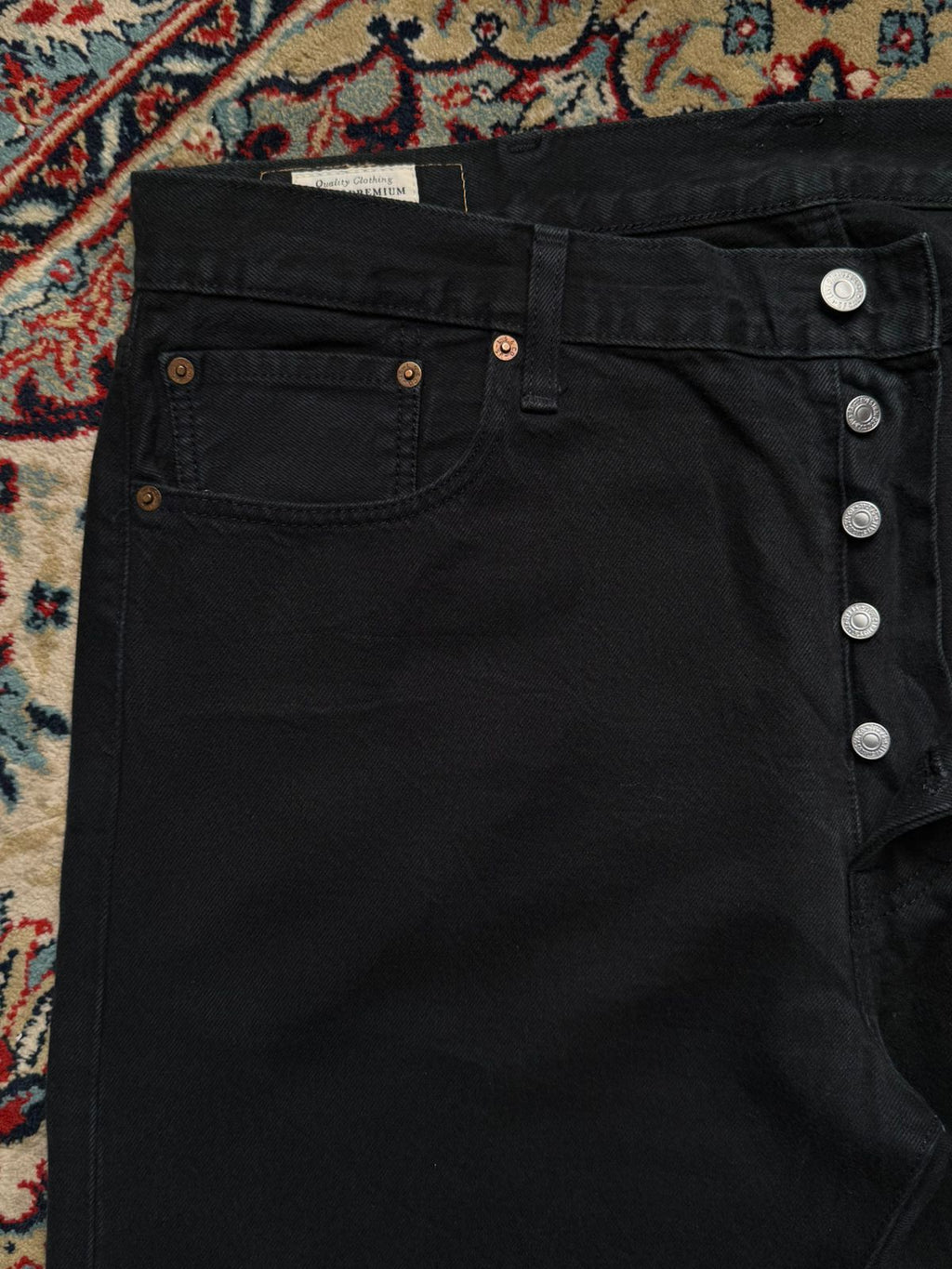 LEVIS 501 PREMIUM Straight fit Black Jeans - 38