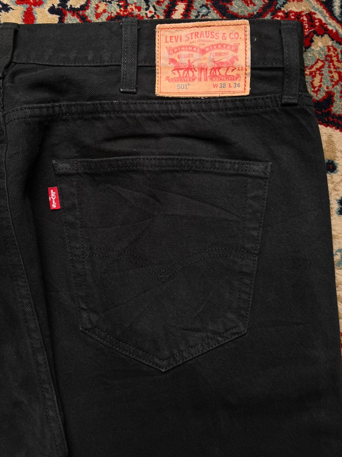 LEVIS 501 PREMIUM Straight fit Black Jeans - 38