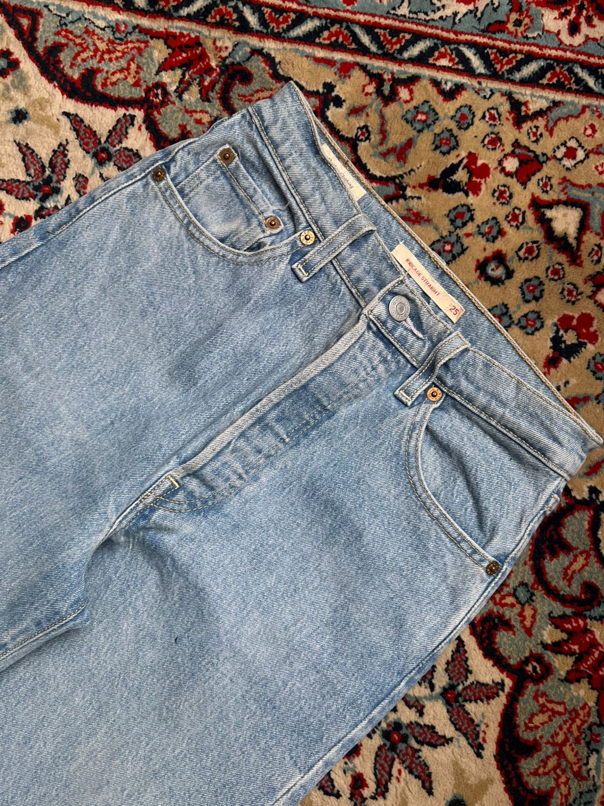 LEVIS PREMIUM Ribcage Women Straight FIT Light Wash Jeans