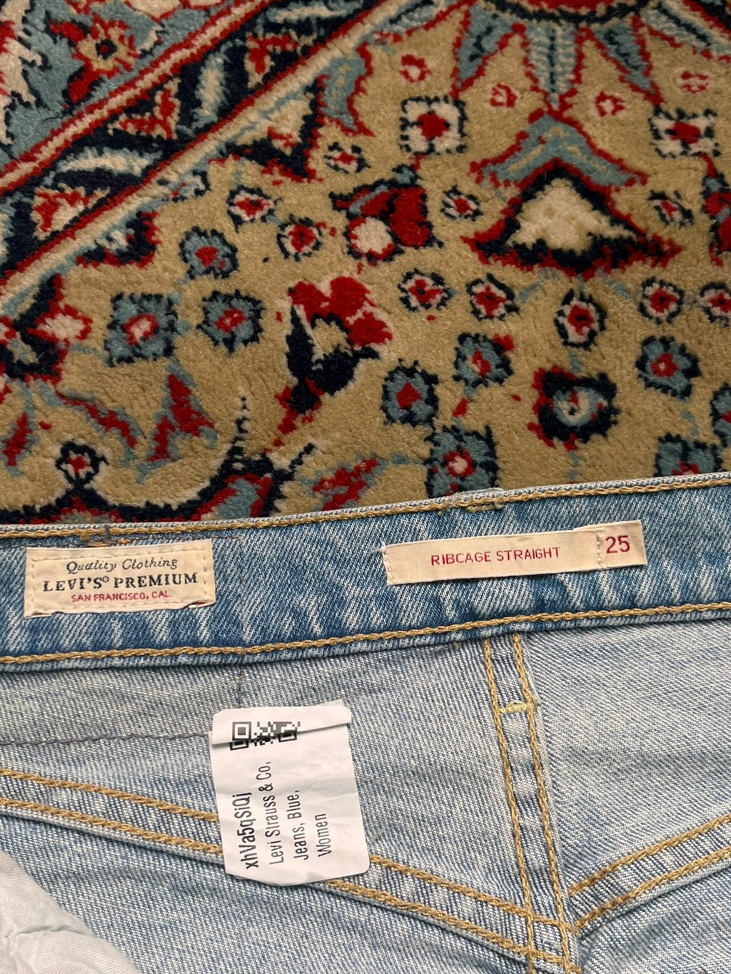 LEVIS PREMIUM Ribcage Women Straight FIT Light Wash Jeans