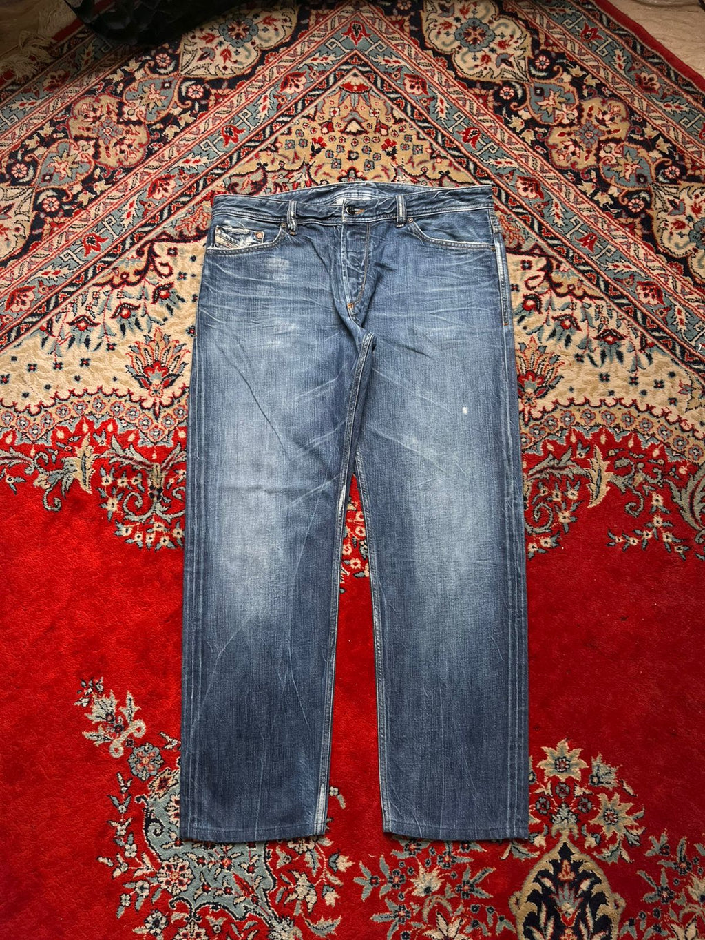 DIESEL KOOLTER SLIM TAPERED WASH 008SS DENIM JEANS - 38