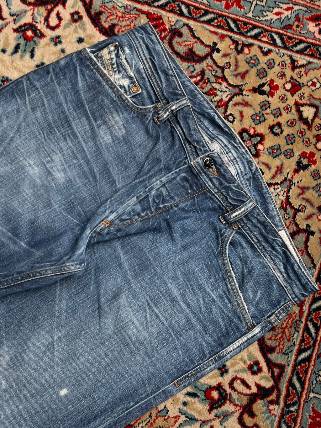 DIESEL KOOLTER SLIM TAPERED WASH 008SS DENIM JEANS - 38