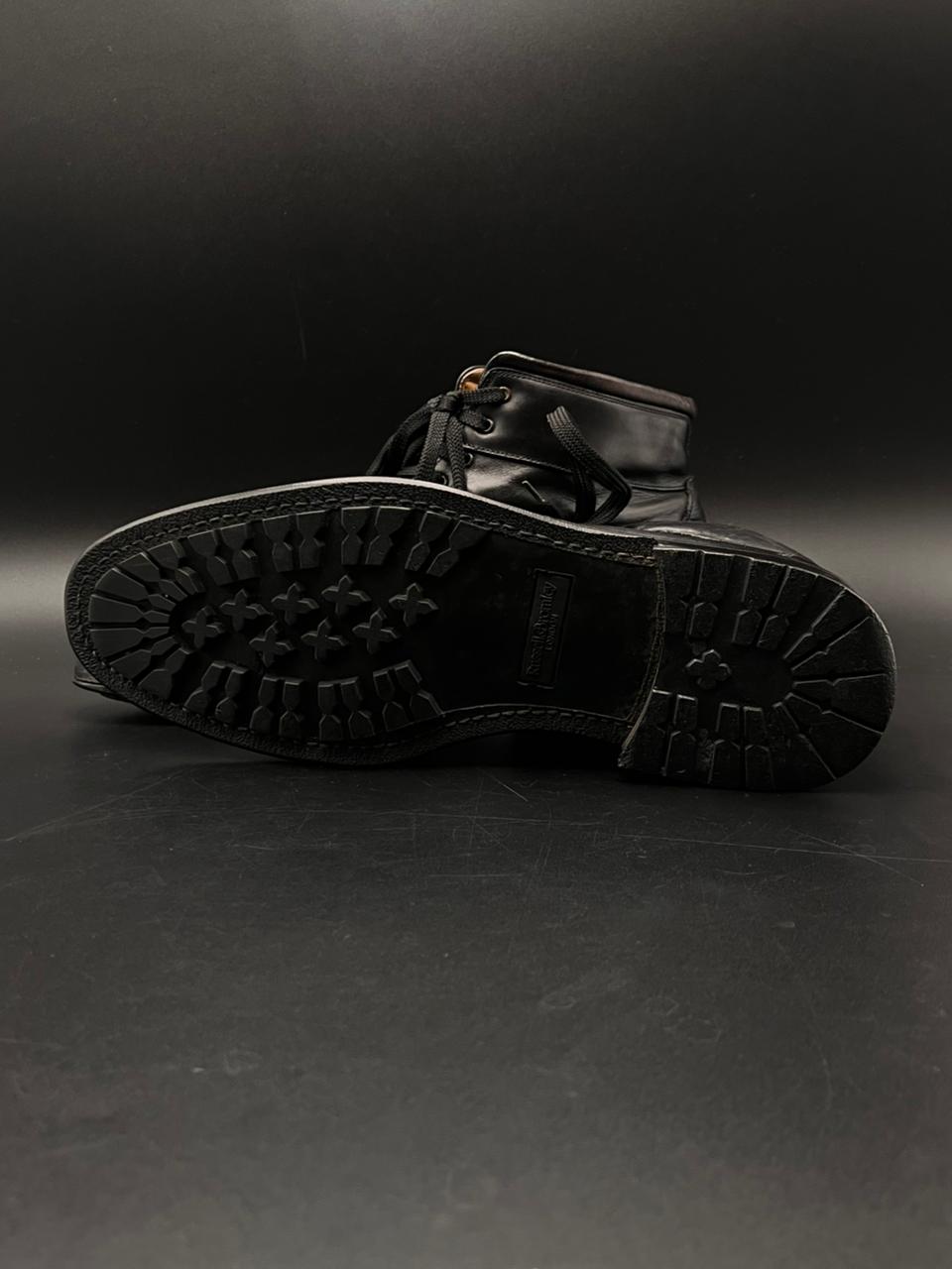 Russell & Bromley London Men's Black Leather Lace-Up Boots