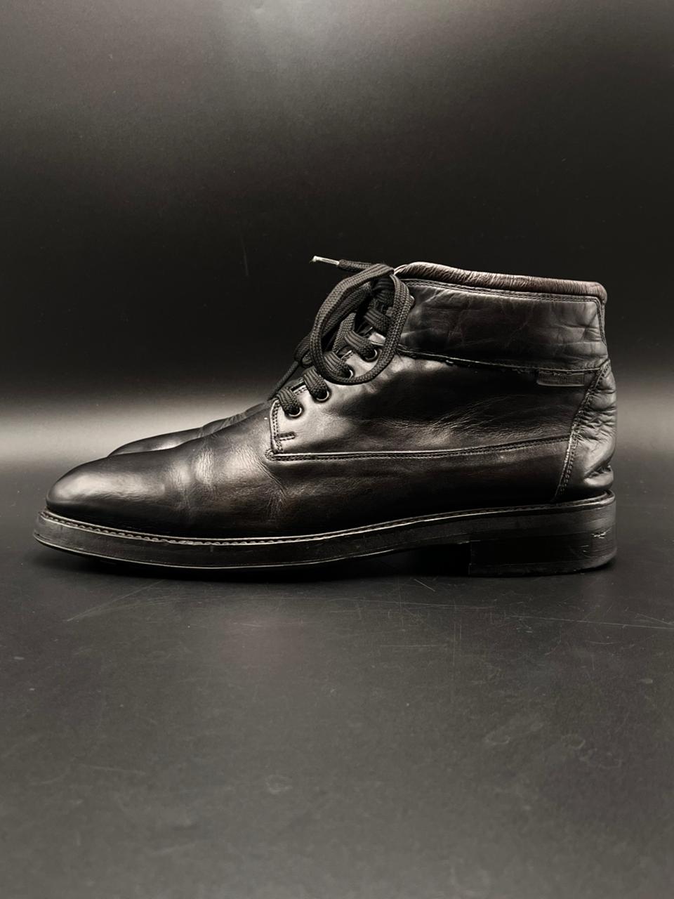 Russell & Bromley London Men's Black Leather Lace-Up Boots