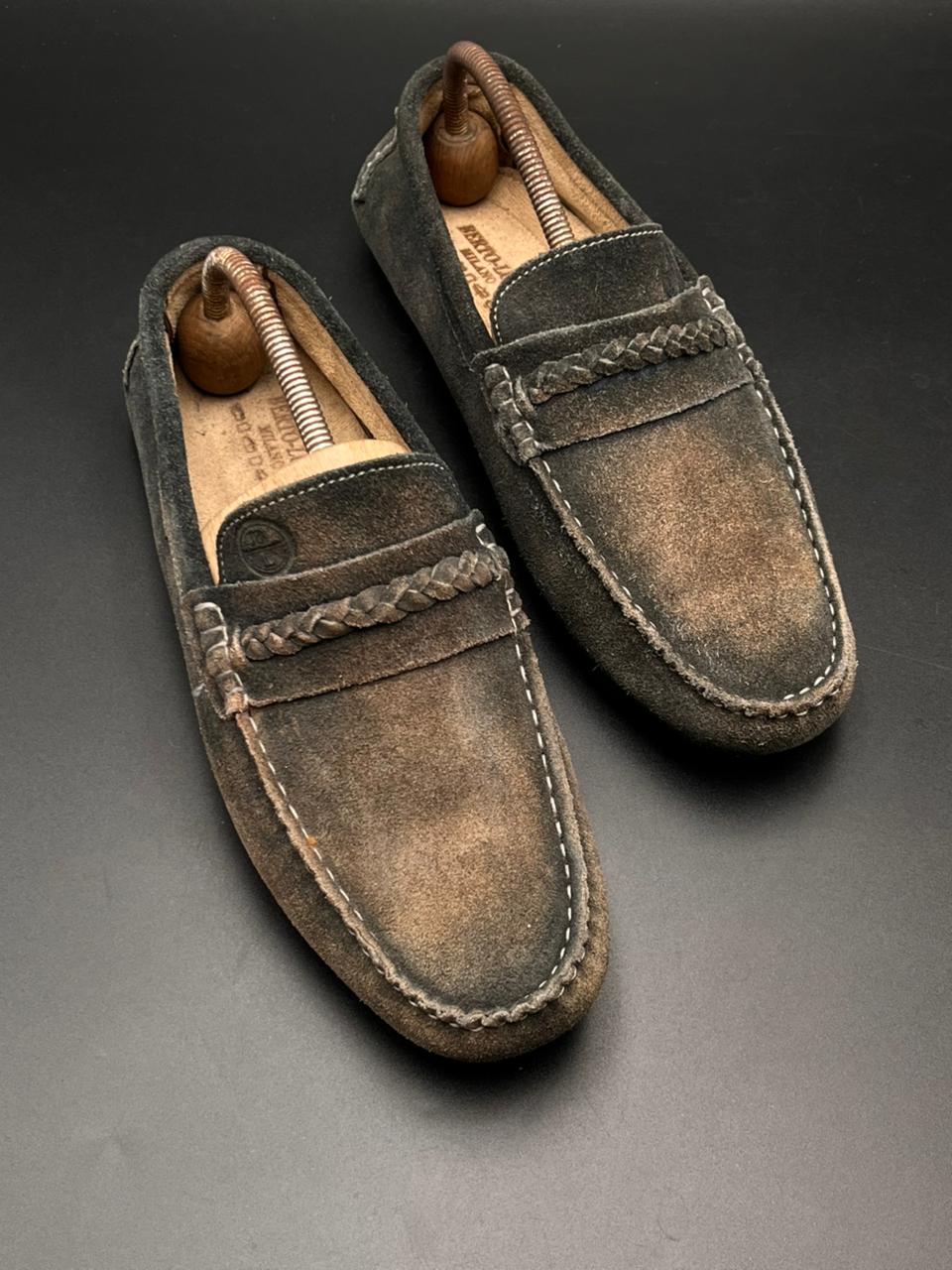 Berto Lucci Milano Suede Driving Loafers