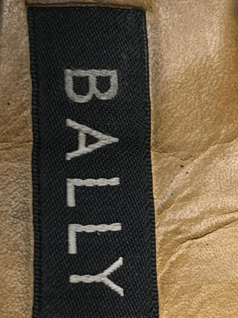 Bally Black Leather Apron Toe Loafers