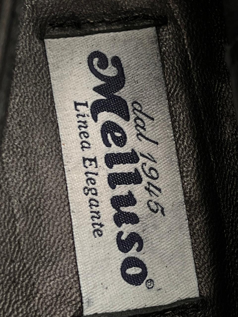 Melluso Linea Elegante Italian Men's Black Leather Lace Up Dress Shoes