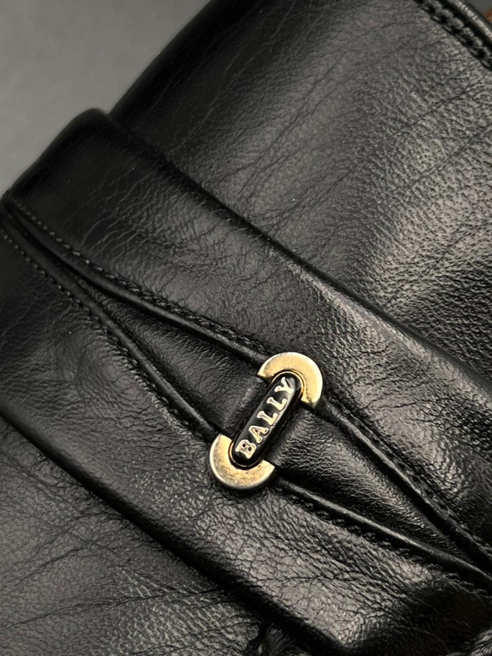 Bally Switzerland Men’s Black Leather Vasano Loafers