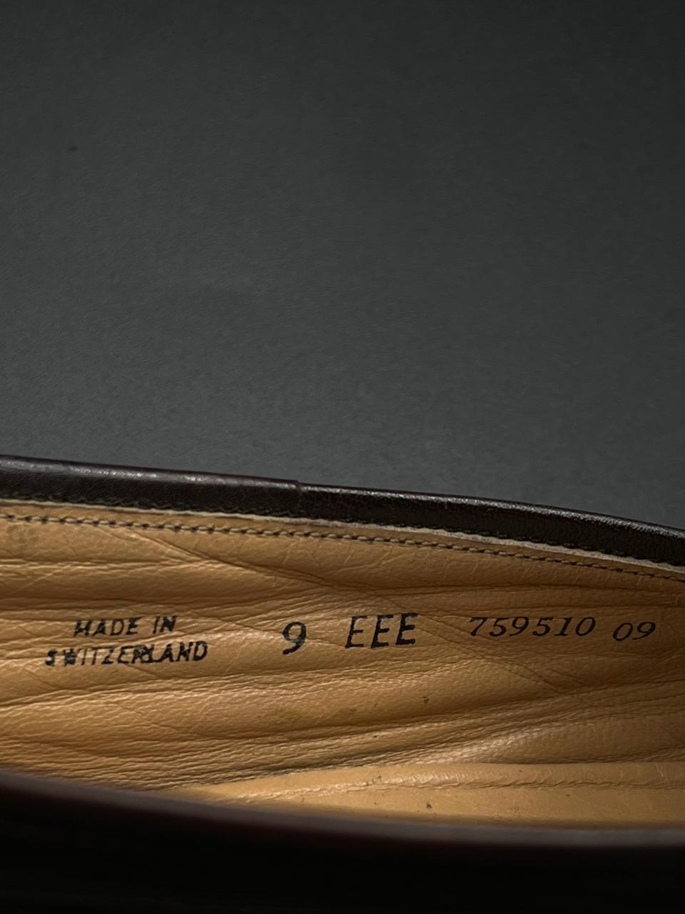 Bally Brown Textured Leather Tassle Loafers