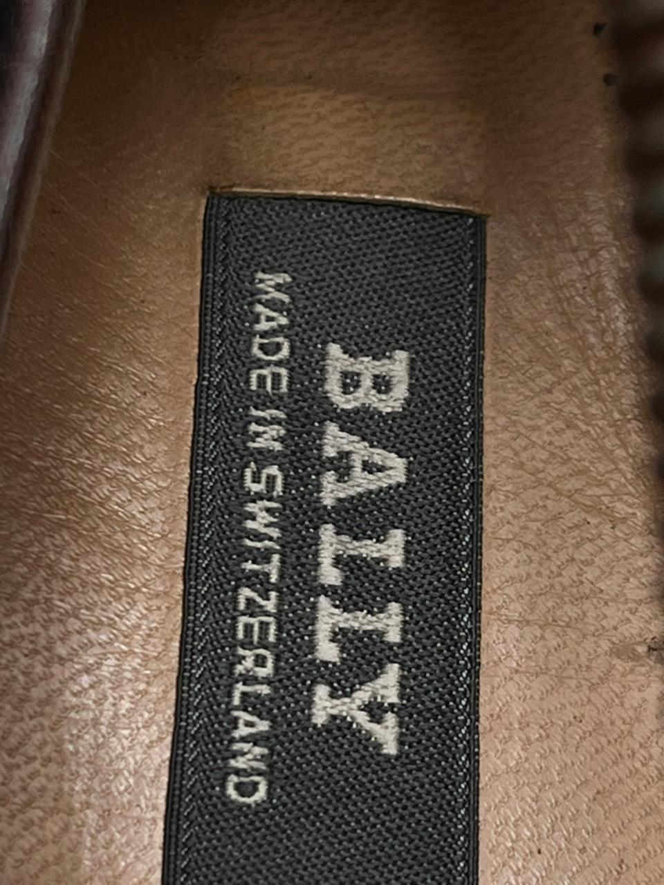 Bally Brown Textured Leather Tassle Loafers