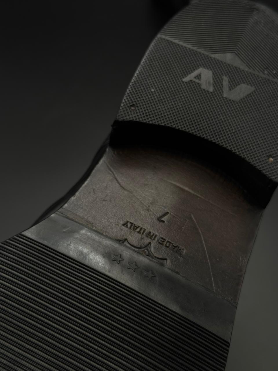 Varese Men's Black Leather Apron Toe Derby Dress Shoes