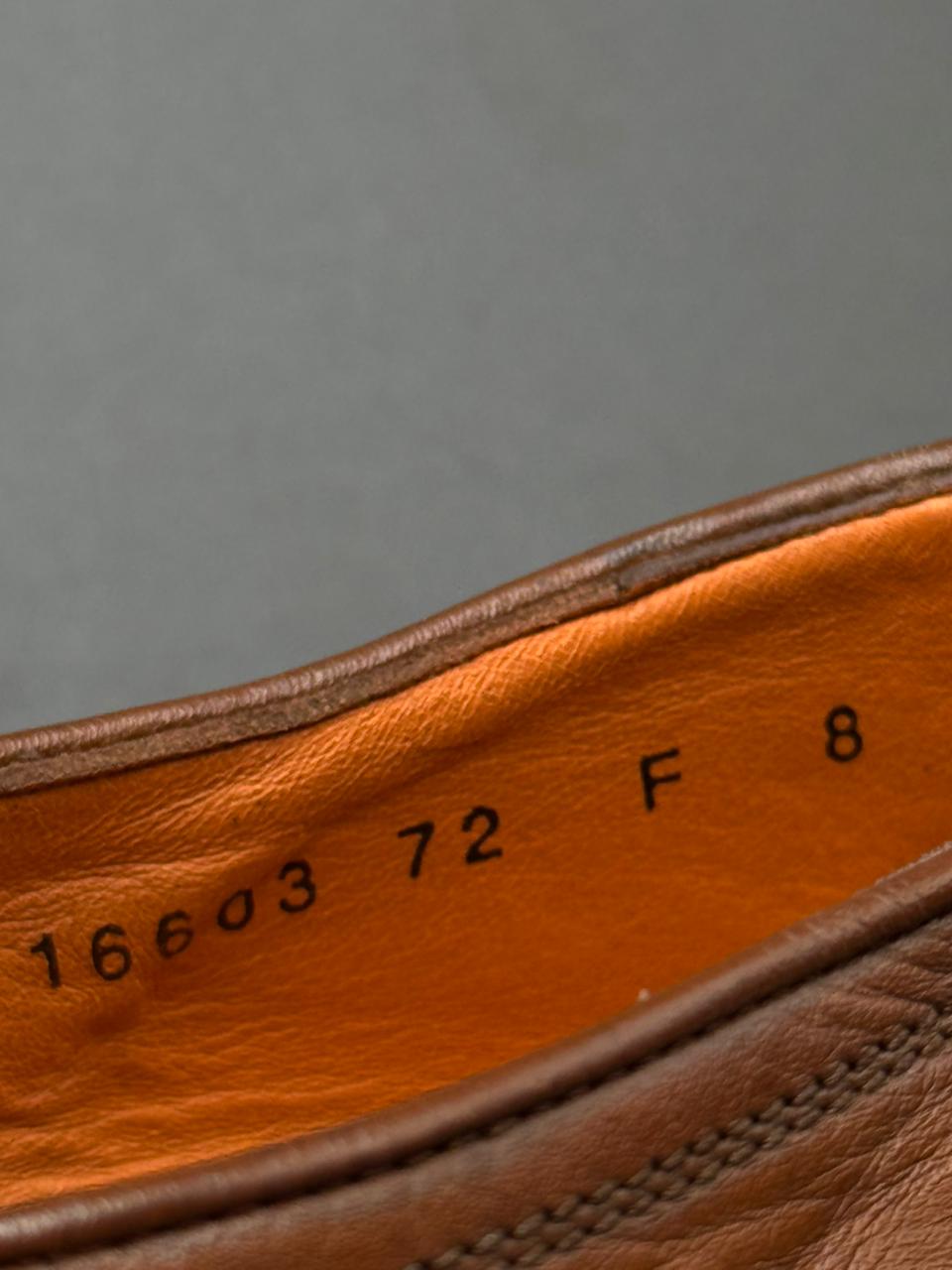 Santoni lItalian Made Brown Leather Double Monk Strap Dress Shoes