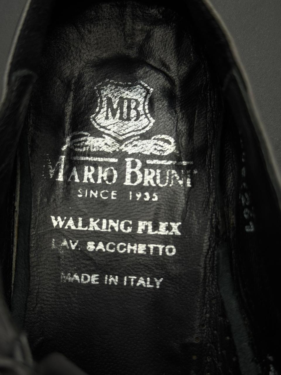 Mario Bruni Italian Made Gray Leather Derbys