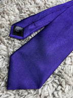 THOMAS NASH Solid Royal Purple Textured Silkl Tie