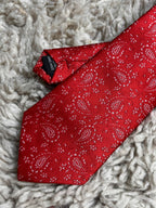 Stranger Italy Fashion Microfibre Red Paisley Hand Made tie