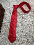 Stranger Italy Fashion Microfibre Red Paisley Hand Made tie