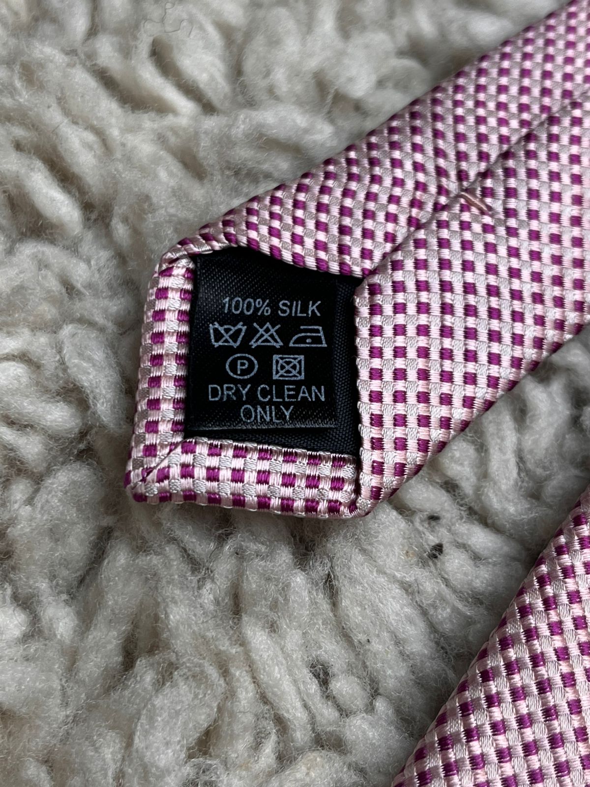 Scott & Taylor Purple Check Textured Silk Formal tie