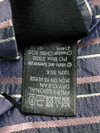 Marks & Spencer Autograph Purple Blue Striped Textured Silk tie