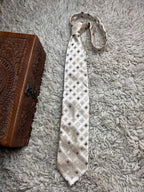 Lloyd Attree & Smith Geometric Square Champagne Gold Polyester  Tie