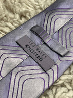 Ted Baker Geometric Concentric Square Silk Purple Knotted Tie