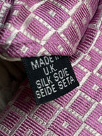 Smyth & Gibson Belfast Pink Silver Geometric Square Silk tie