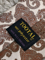 Tootal Vintage Paisley Copper Brown Silver Polyester Tie