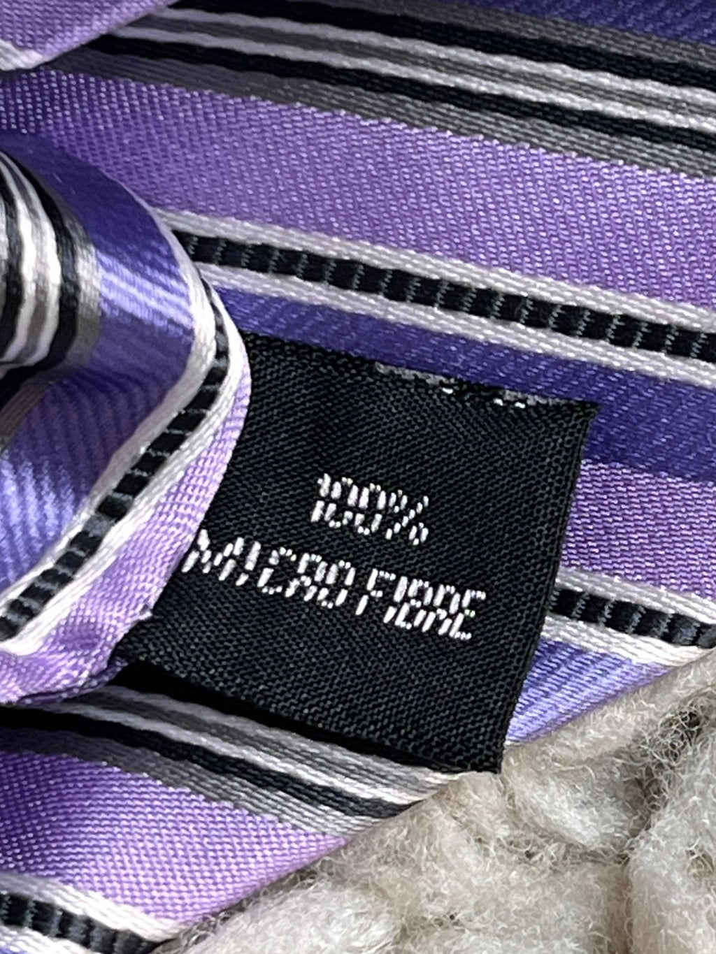 Daniel Grahame Purple Striped Microfibre Tie
