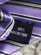 Daniel Grahame Purple Striped Microfibre Tie