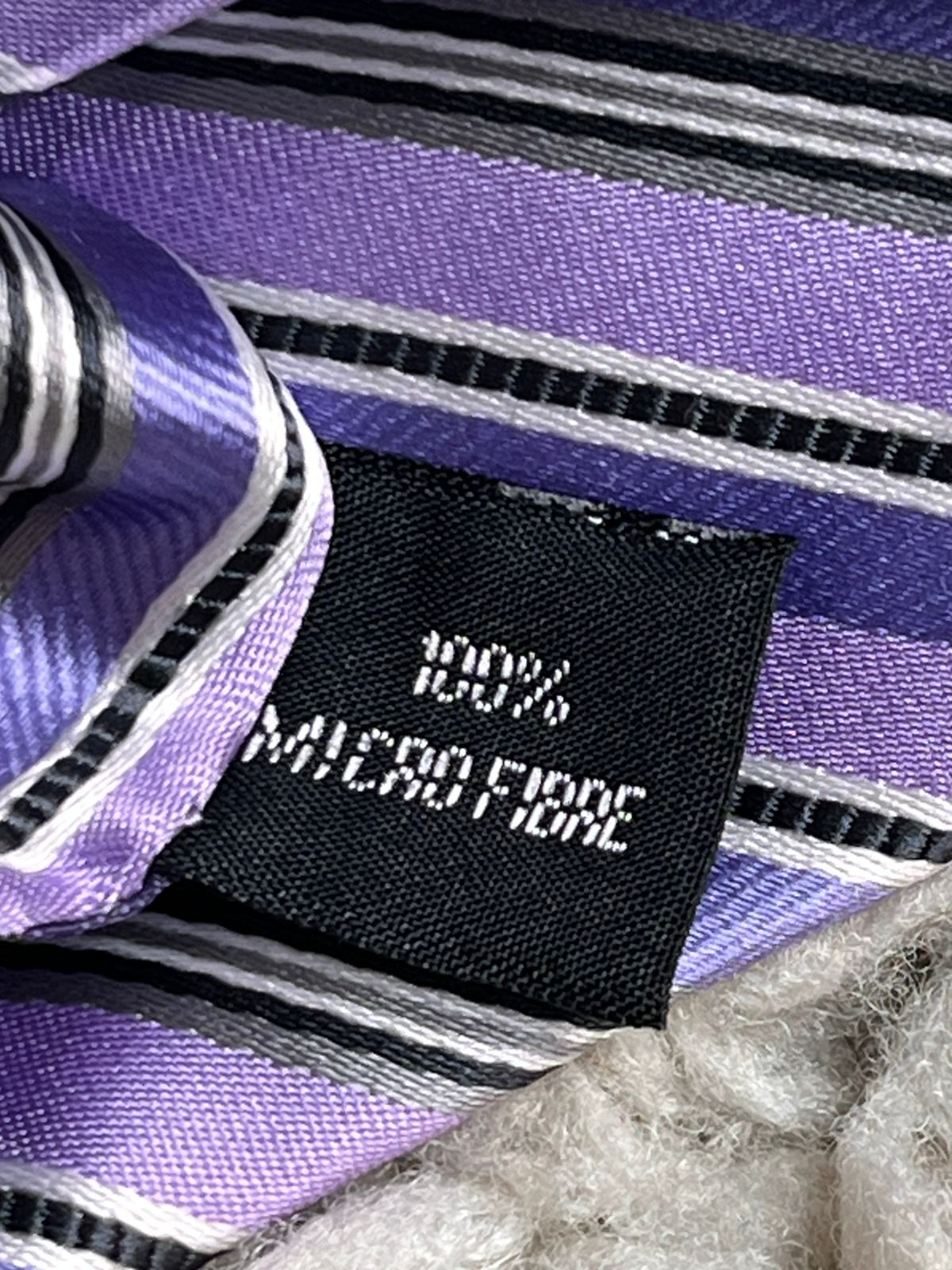 Daniel Grahame Purple Striped Microfibre Tie