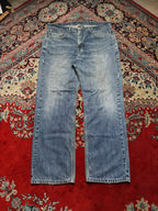 Levi's 751 Relaxed-Straight FIT Washed Blue Jeans - 36