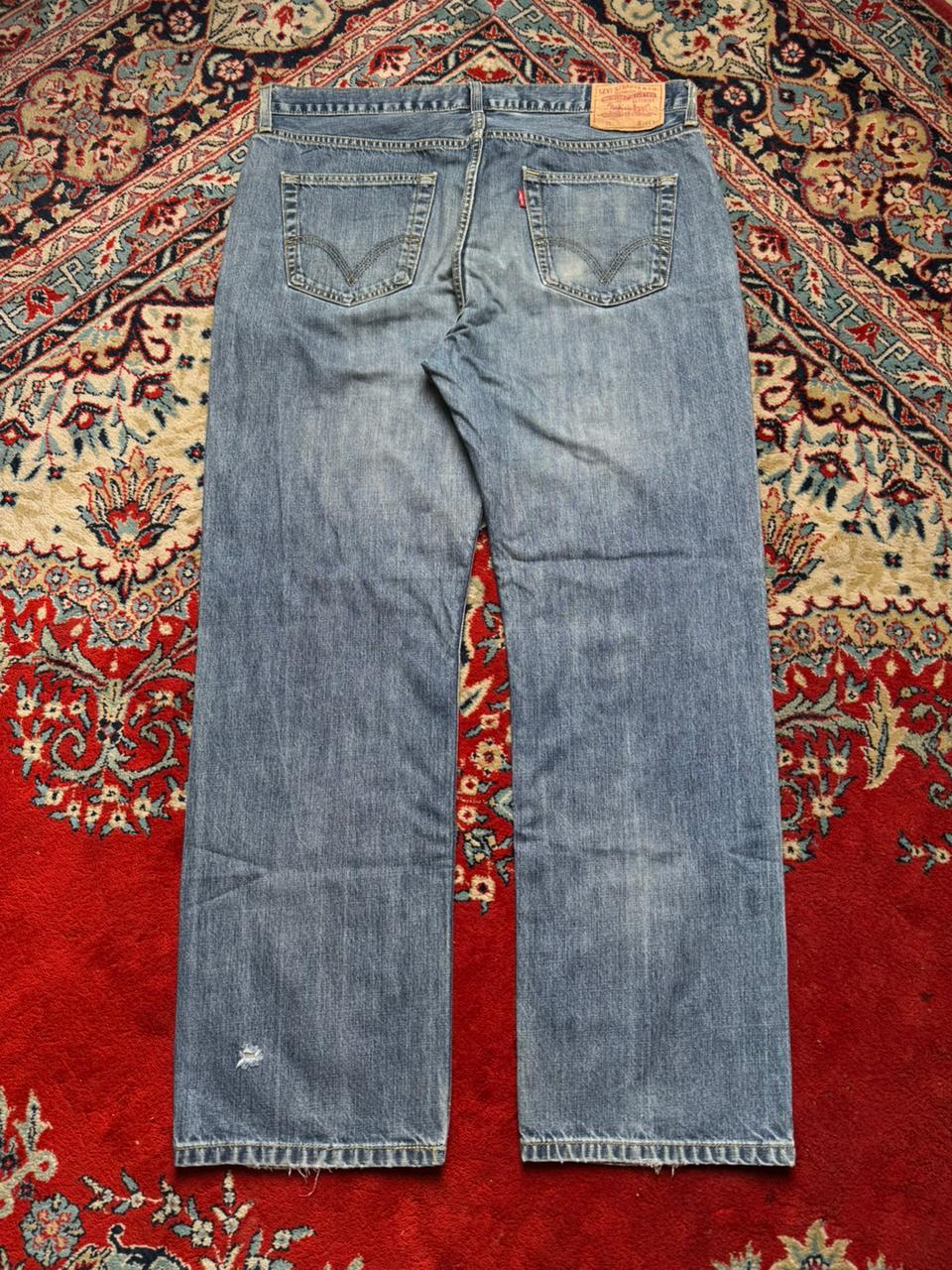 Levi's 751 Relaxed-Straight FIT Washed Blue Jeans - 36